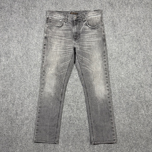 Nudie  Lean Dean Mono Grey Jeans 34x32 - Picture 1 of 10